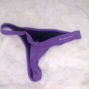 Purple boutinela thong scrunch bottoms